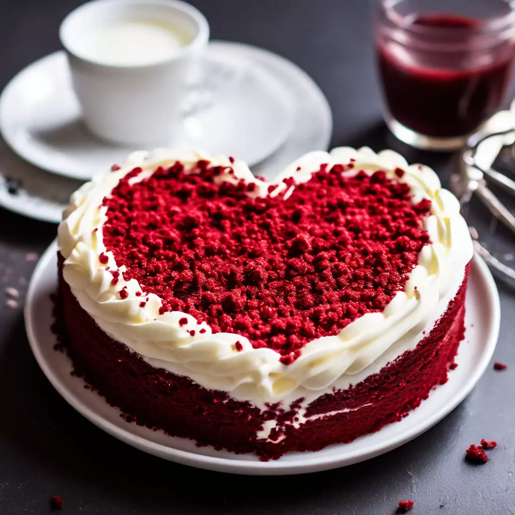 Love Expression Red Velvet Cake